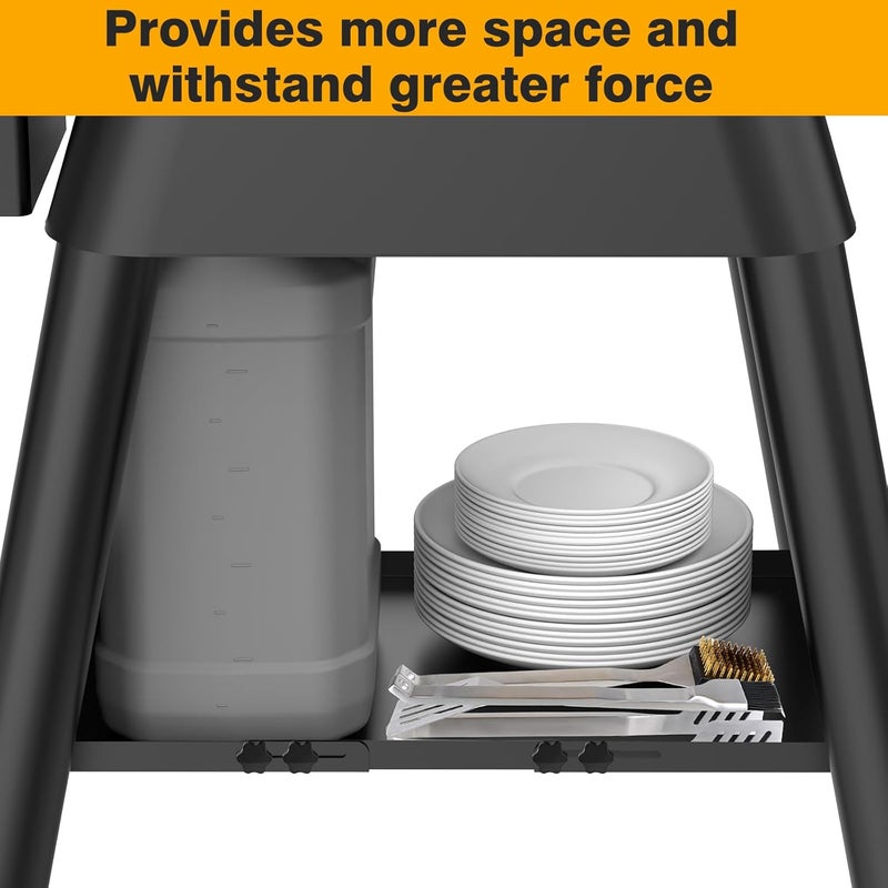 PHYESUVIN Universal Adjustable Grill Storage Shelf for Traeger Pro Series 780 and Ironwood 885 Pellet Grill, Grill Accessories for Traeger Pellet Grill to Provide More Storage Space - Image 5